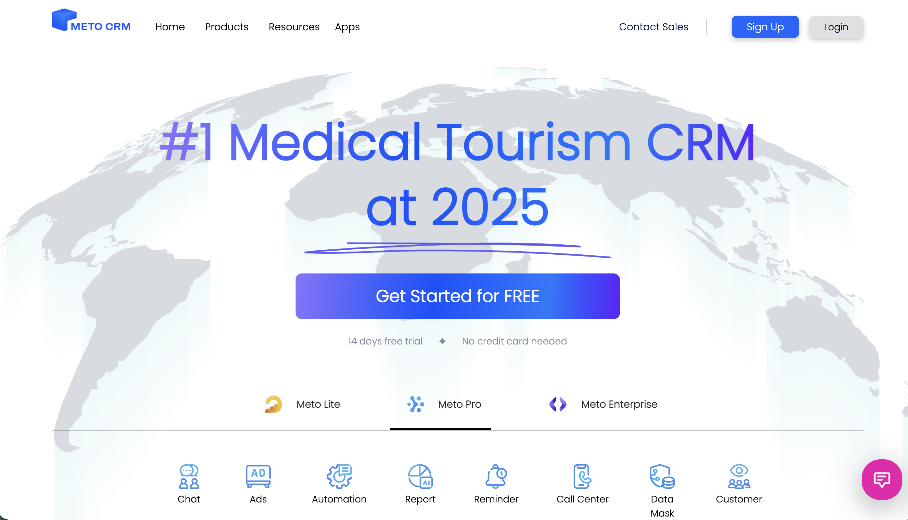MetoCRM - Çok kanallı sağlık CRM platformu arayüzü
